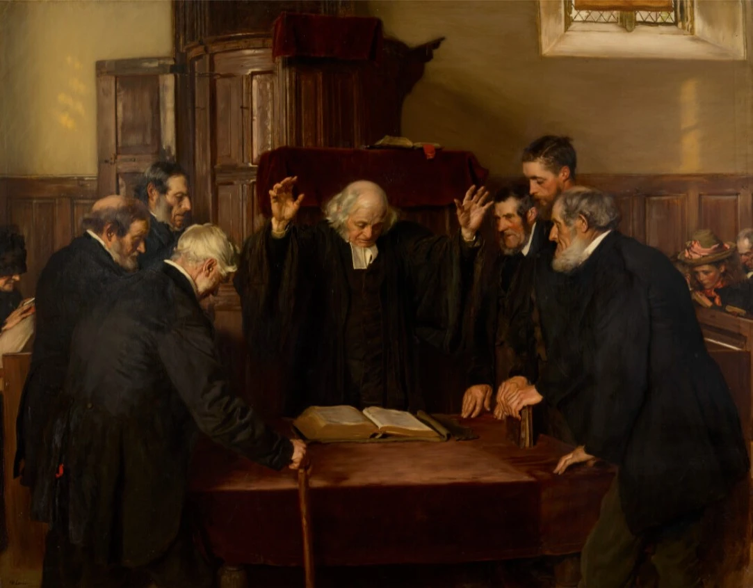 John Henry Lorimer–The Ordination of Elders in a Scottish Kirk